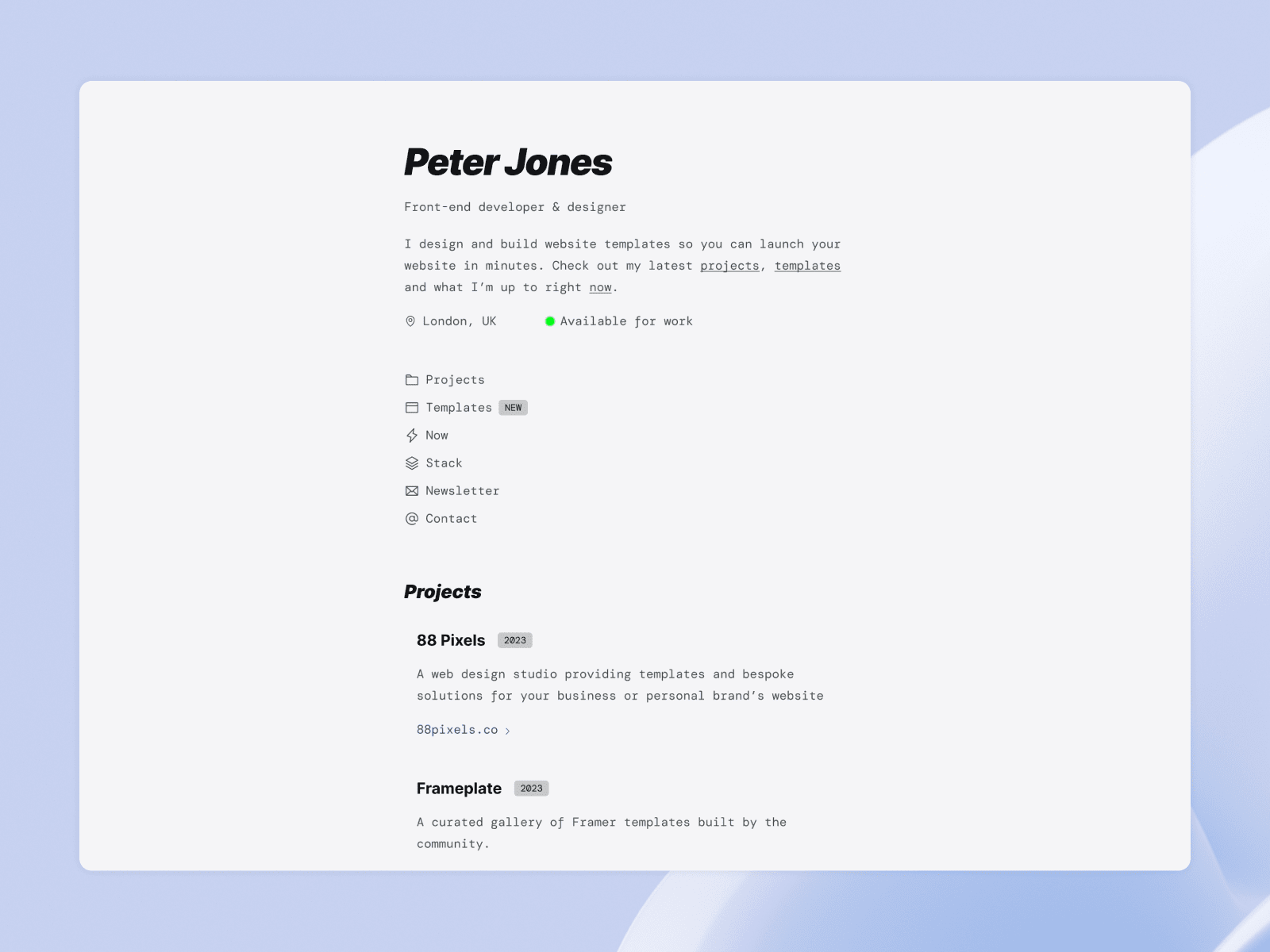 Product preview